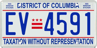 DC license plate EV4591