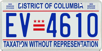 DC license plate EV4610