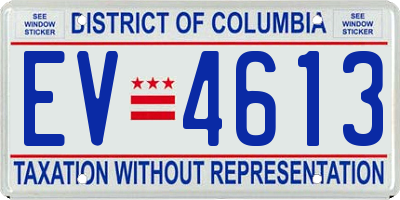DC license plate EV4613