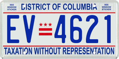 DC license plate EV4621
