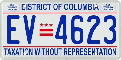 DC license plate EV4623