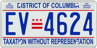 DC license plate EV4624