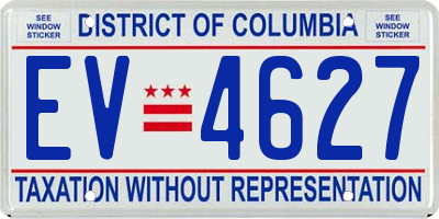 DC license plate EV4627
