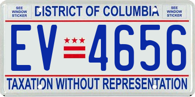 DC license plate EV4656
