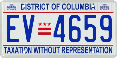 DC license plate EV4659