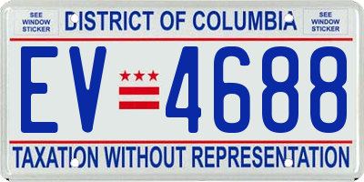 DC license plate EV4688