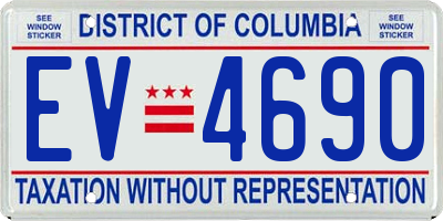 DC license plate EV4690