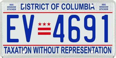 DC license plate EV4691