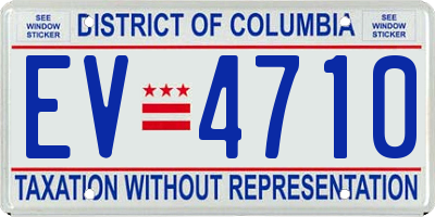 DC license plate EV4710