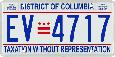 DC license plate EV4717