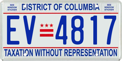 DC license plate EV4817