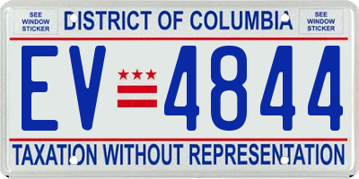 DC license plate EV4844