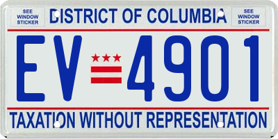 DC license plate EV4901