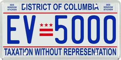 DC license plate EV5000