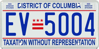 DC license plate EV5004