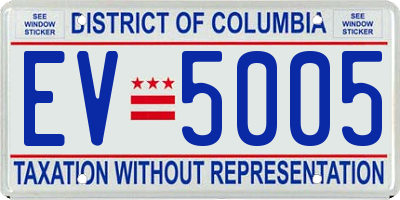 DC license plate EV5005