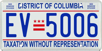 DC license plate EV5006