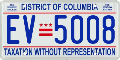 DC license plate EV5008
