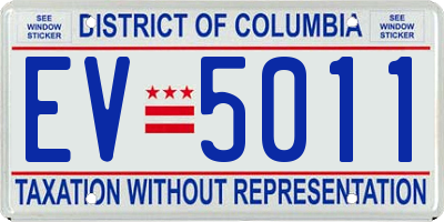 DC license plate EV5011