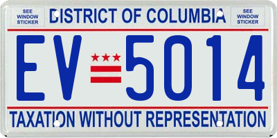 DC license plate EV5014