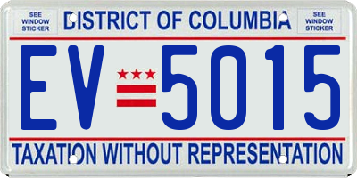 DC license plate EV5015