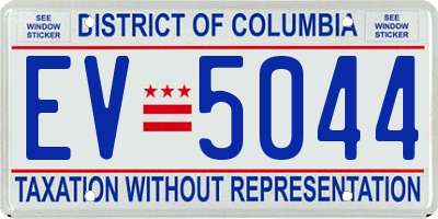 DC license plate EV5044