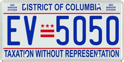 DC license plate EV5050