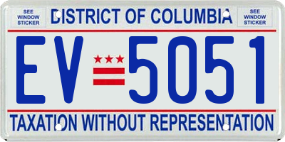 DC license plate EV5051
