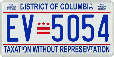 DC license plate EV5054