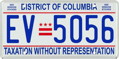 DC license plate EV5056