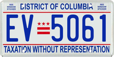 DC license plate EV5061