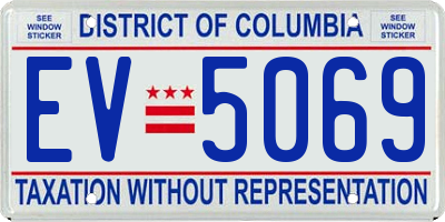 DC license plate EV5069