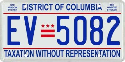 DC license plate EV5082