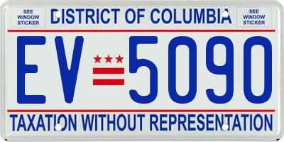 DC license plate EV5090