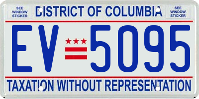 DC license plate EV5095