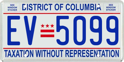 DC license plate EV5099
