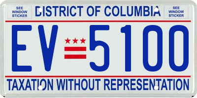 DC license plate EV5100