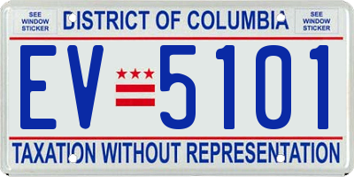 DC license plate EV5101