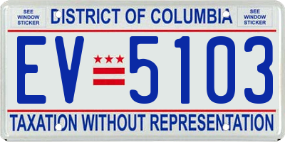 DC license plate EV5103