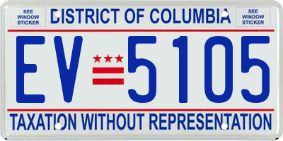 DC license plate EV5105