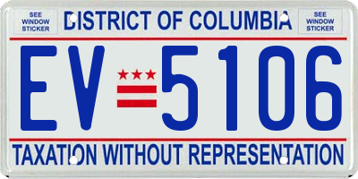DC license plate EV5106