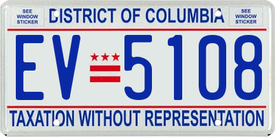 DC license plate EV5108