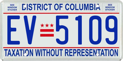 DC license plate EV5109