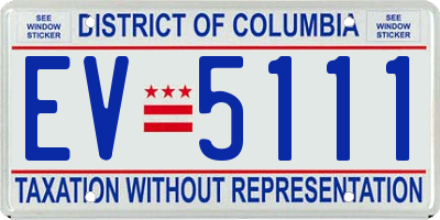 DC license plate EV5111
