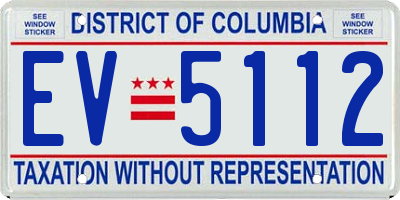 DC license plate EV5112