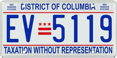 DC license plate EV5119