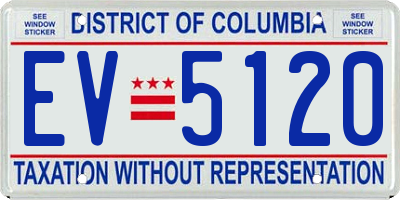 DC license plate EV5120