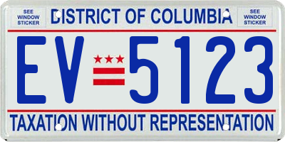 DC license plate EV5123