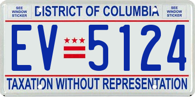 DC license plate EV5124