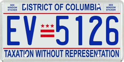 DC license plate EV5126